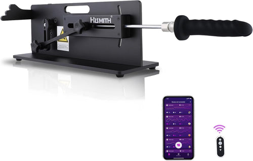 HISMITH Table Top 2.0 Premium Sexmaschine mit 3-in-1-Steuerung: Schwarze Sexmaschine mit Schubarm für automatisierte Stimulation.