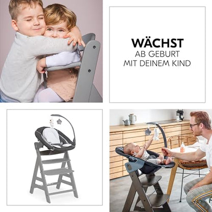 hauck Alpha+ Newborn Set Deluxe Baby Hochstuhl - Grau