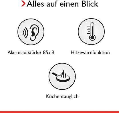 Pyrexx PX-1 Rauchwarnmelder, 2er-Set, 10-Jahres-Batterie, weiss