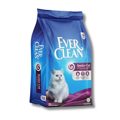 Ever Clean Senior Cat Klumpstreu mit Aktivkohle, 20 L – Katzenstreu im reissfesten Beutel