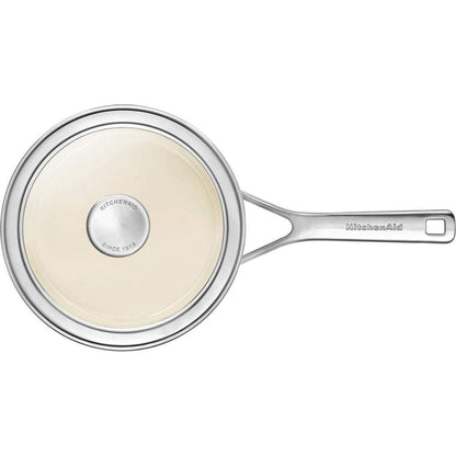 KitchenAid Steel Core Enamel Stielkasserolle 16cm Empire Rot