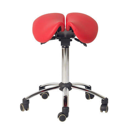 Teqler Sattelhocker, ergonomischer Arbeitsstuhl für Praxis – Rot