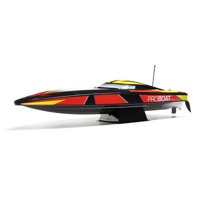 Proboat Sonicwake V2 36" Self-Righting Brushless RC Boot - Schwarz