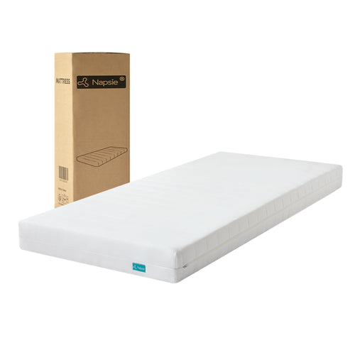 NAPSIE Kaltschaummatratze 90x200 cm, 7-Zonen, mittelfest, 12 cm, Rollmatratze mit abnehmbarem, waschbarem Bezug