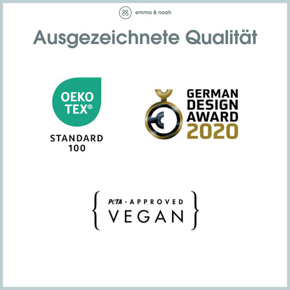 emma & noah Baby Schlafsack mit Füssen 2.5 TOG - Leo Grau 90 cm