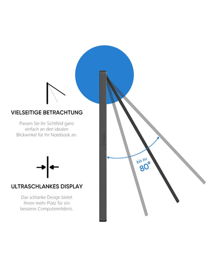 ARZOPA Z1RC 16 Zoll 2.5K Portabler Zweitbildschirm USB-C HDMI