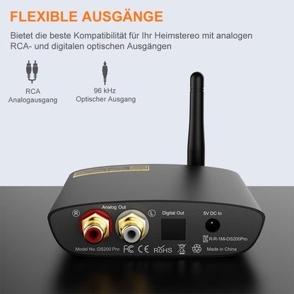 1Mii Bluetooth 5.3 HiFi Empfänger LDAC aptX HD – Schwarz