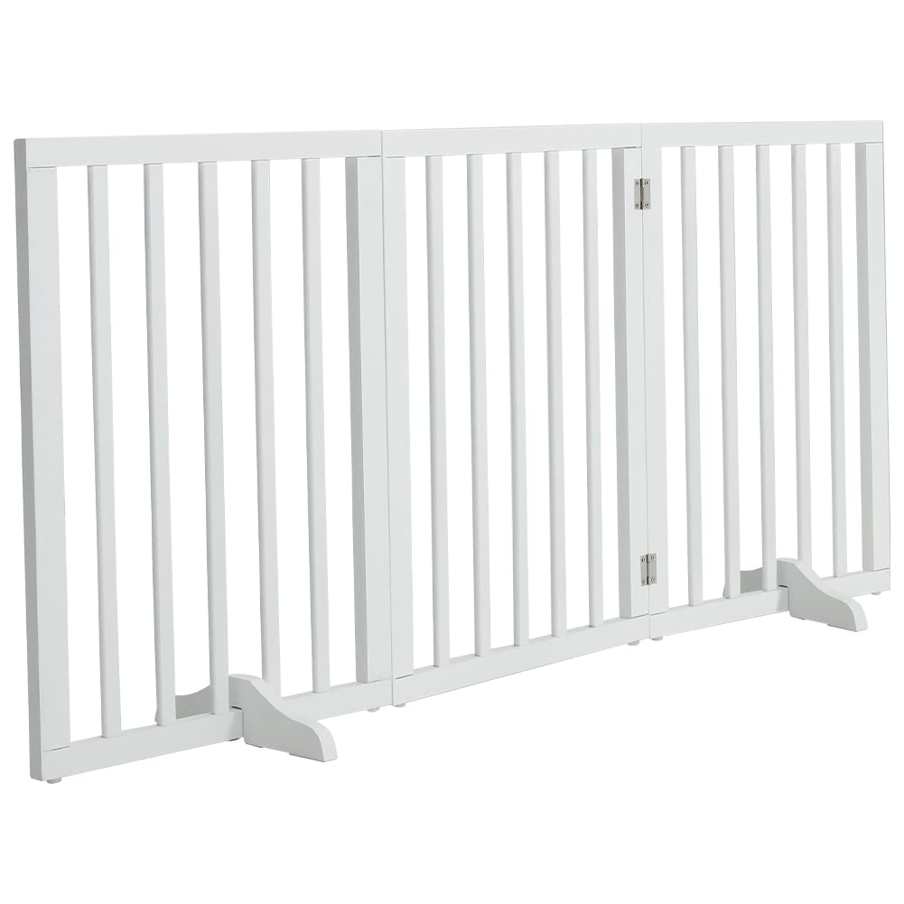 The Fellie Schutzgitter klappbar, freistehend, Holz, H 60 cm, weiss, MDF-Gitter mit Stützfüssen für Treppe und Türöffnung
