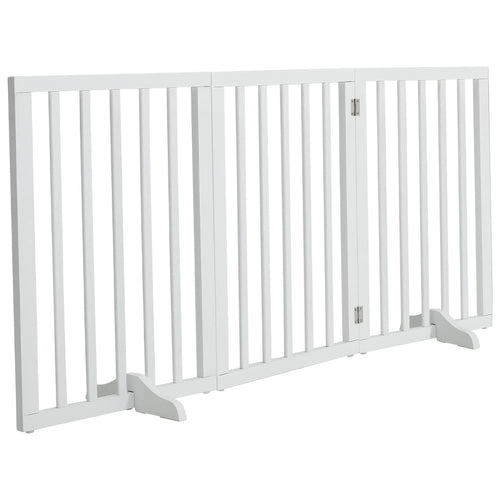 The Fellie Schutzgitter klappbar, freistehend, Holz, H 60 cm, weiss, MDF-Gitter mit Stützfüssen für Treppe und Türöffnung