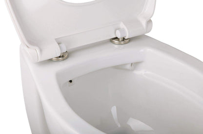 Calmwaters® Modern Plus erhöhtes Wand WC spülrandlos Tiefspüler weiss