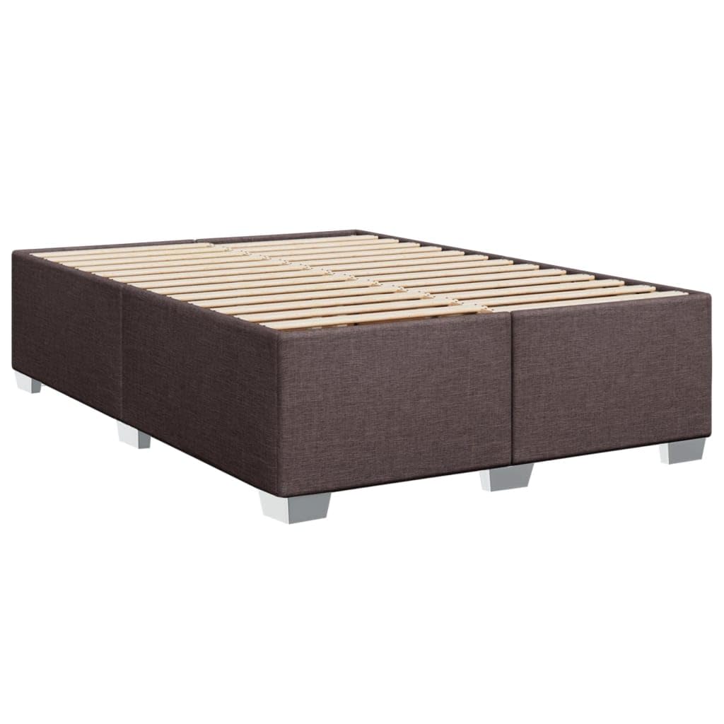 vidaXL Polsterbett Bettgestell 160x200cm - Dunkelbraun Stoff. Bietet eine komfortable Schlafgelegenheit für zwei Personen.