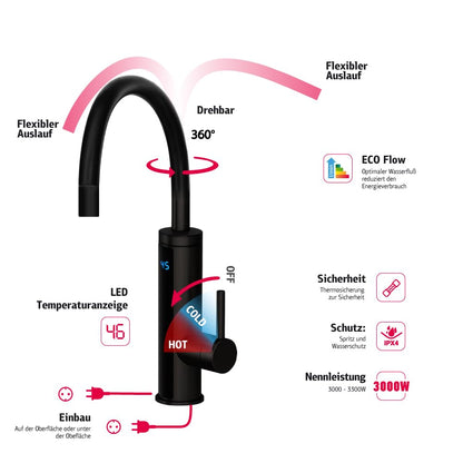 HOGART Smart Heater Durchlauferhitzer Armatur - 230V