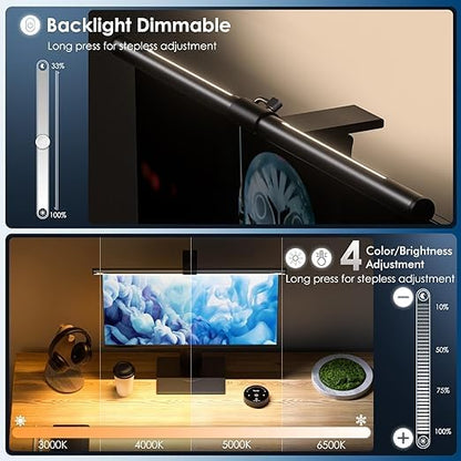 Quntis Curved Monitor Lampe 40cm mit Hintergrundbeleuchtung & Fernbedienung