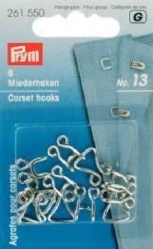 Prym Haken und Ösen für Korsetts 261548 - Gross Silber