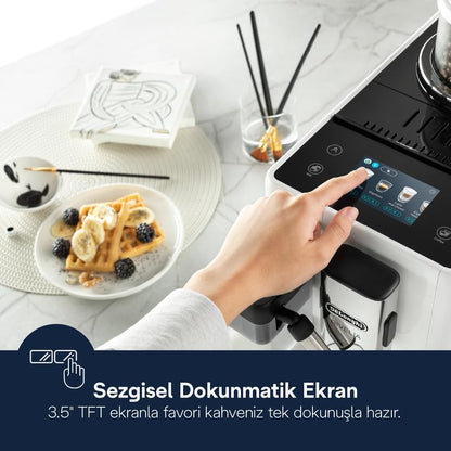 De’Longhi Rivelia Kaffeevollautomat LatteCrema System – Weiss