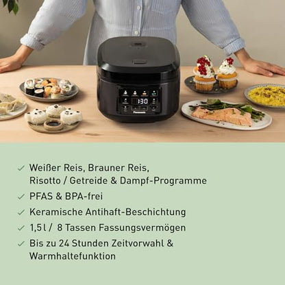 Panasonic SR-DA152KXE Reiskocher mit Dampfgarer - Schwarz