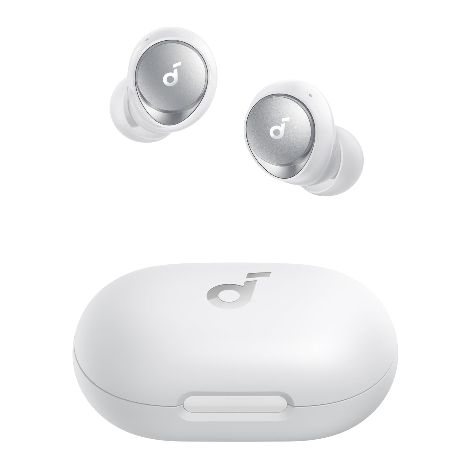 soundcore Space A40 In-Ear Kopfhörer mit ANC, 50h Akku, Weiss – kompakte, ergonomische Bauform