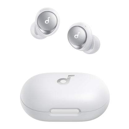 soundcore Space A40 In-Ear Kopfhörer mit ANC, 50h Akku, Weiss – kompakte, ergonomische Bauform