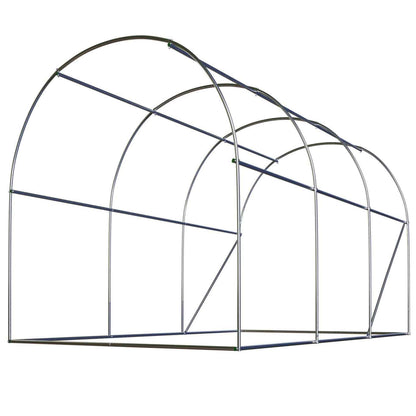 Plonos Folientunnel Gewächshaus 2 × 3 m, Stahlrahmen, 6 m², Grün