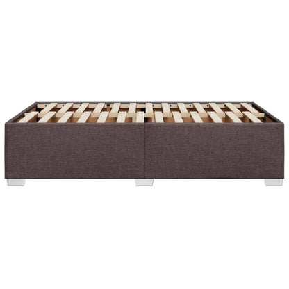 vidaXL Polsterbett Doppelbettrahmen Stoff dunkelbraun 120x190cm