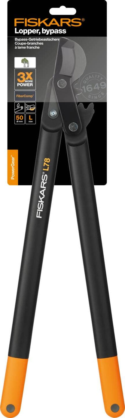 Fiskars PowerGear II L78 Bypass-Getriebeastschere – 70 cm