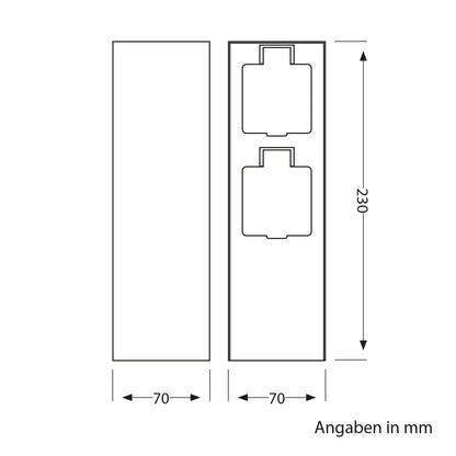 ledscom.de POMI Garten-Steckdosensäule IP44 2-fach Edelstahl 2 Stück