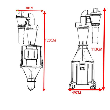 Doppelfilter Zyklon Staubsammler – 2-in-1 Eimer, Wandmontage