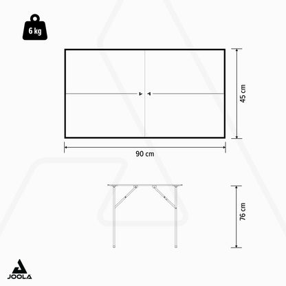 JOOLA Mini Tischtennisplatte Indoor Dark-Grey – Freizeittisch mit Netz
