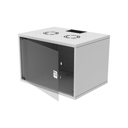 ARLI 19 Zoll Netzwerkschrank 7HE Wandgehäuse - Glastür