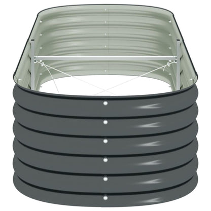 vidaXL Hochbeet Stahl Grau für Garten 240x80x44 cm