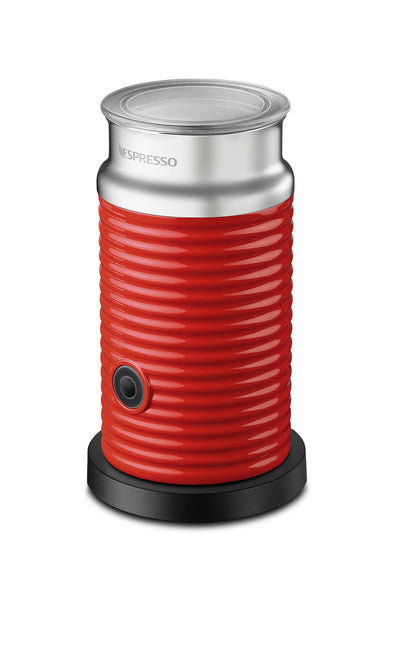 NESPRESSO Aeroccino3 Elektrischer Milchaufschäumer für Milchschaum - Rot