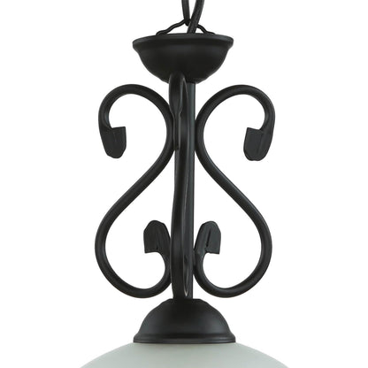 Licht-Erlebnisse DOROTHEA Pendelleuchte - Ø40cm Landhaus Schwarz