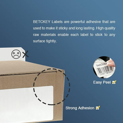 BETCKEY DK-22205 Endlosetiketten für Brother QL, 62 mm, 10 Rollen
