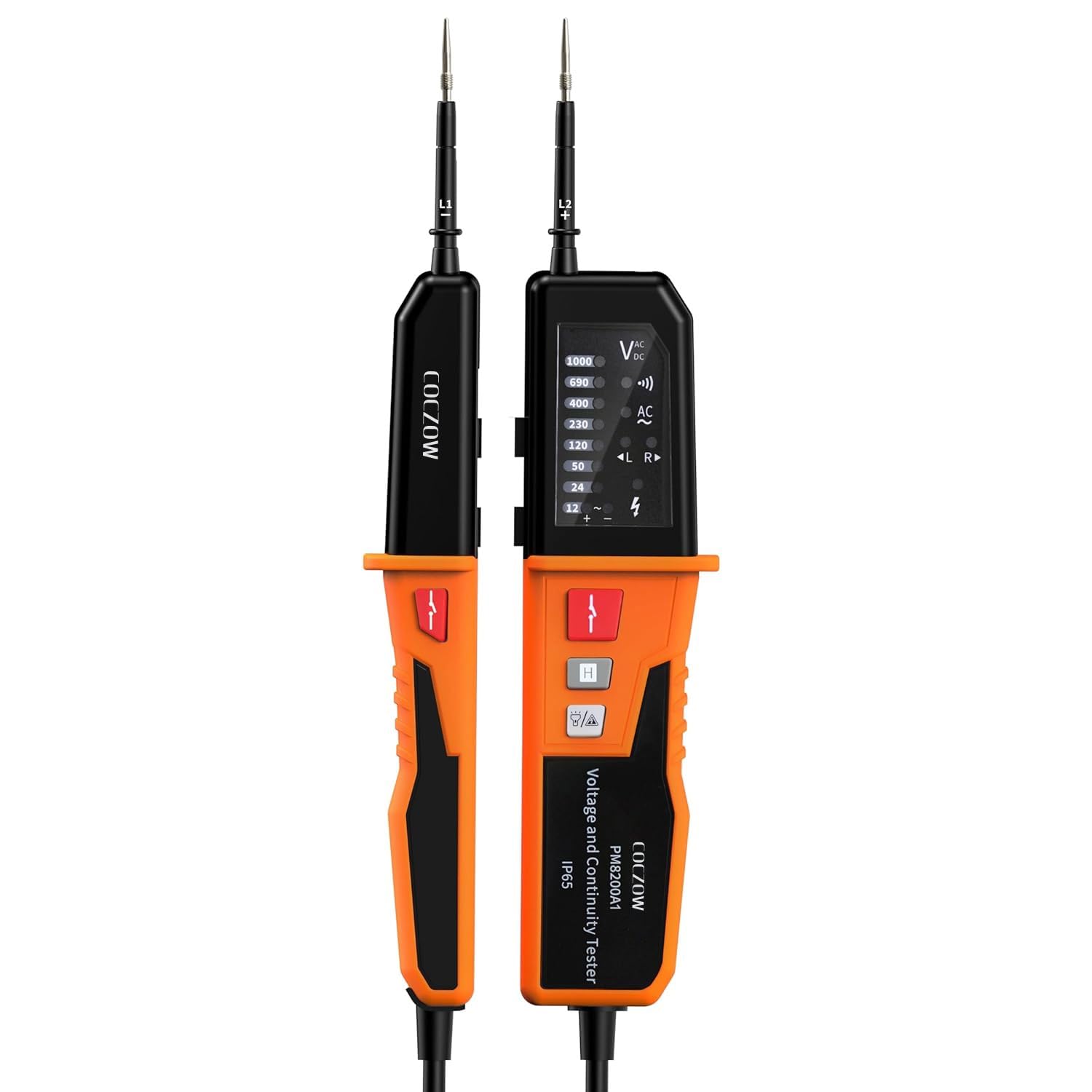 coczow PM8200A1 Spannungsprüfer für AC/DC 12–1000 V mit LED-Anzeige und Schutzart IP65