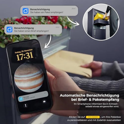 Metzler Bispo 2 Standbriefkasten Paketbox - Anthrazitgrau XXL