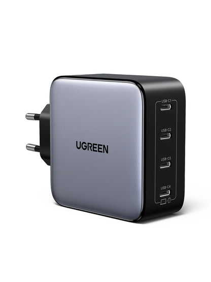 UGREEN Nexode 100W USB-C GaN Ladegerät mit 4 USB-C Ports – kompaktes Netzteil für vier Geräte gleichzeitig