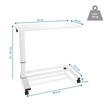 hjh OFFICE Stand II 830054 Sitz-Stehtisch höhenverstellbar weiss