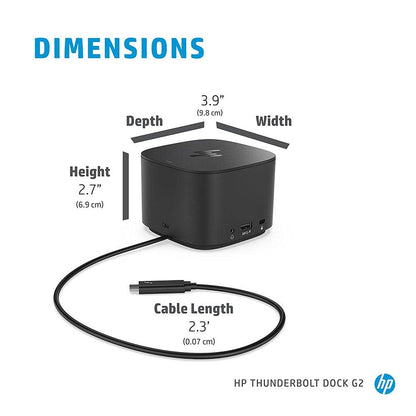 HP Thunderbolt Dock G2 Dockingstation 230W Combo Kabel Grau