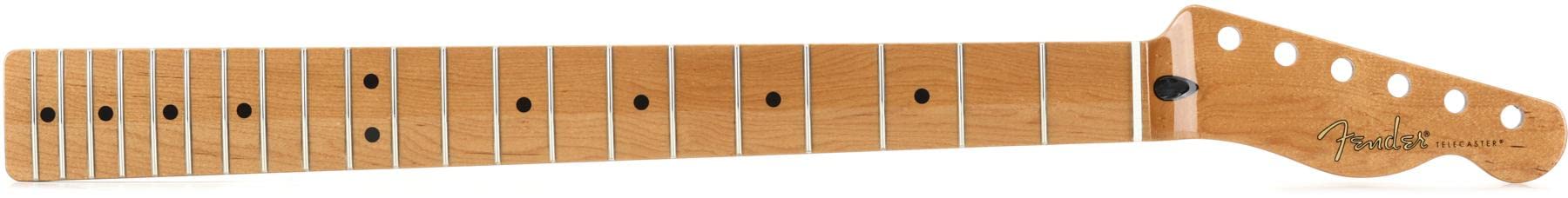 Fender Telecaster Hals – gerösteter Ahorn, 9.5 Zoll, C-Form. Gerösteter Ahornhals (C-Profil, 9.5" Radius) für Aufbau/Ersatz eines Telecaster-Gitarrenhalses.