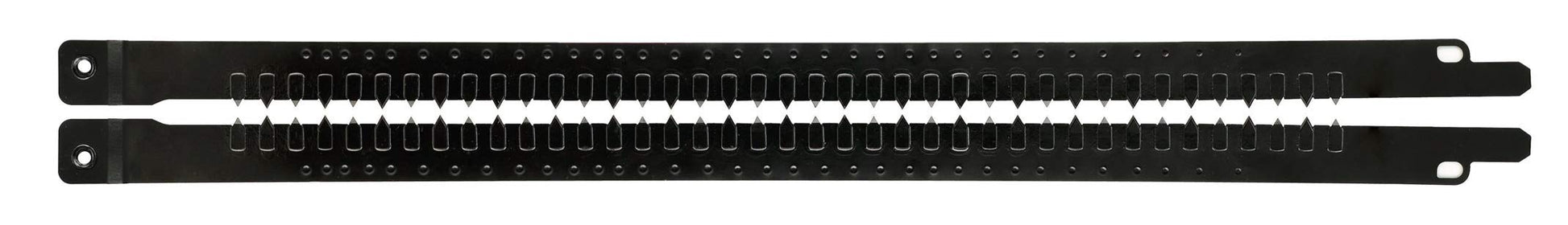 Dewalt DT2976 2-tlg. Alligator Spezialsägeblatt für Ziegel. Zwei lange, graue Hartmetallsägeblätter zum Trennen von Mauerwerk.