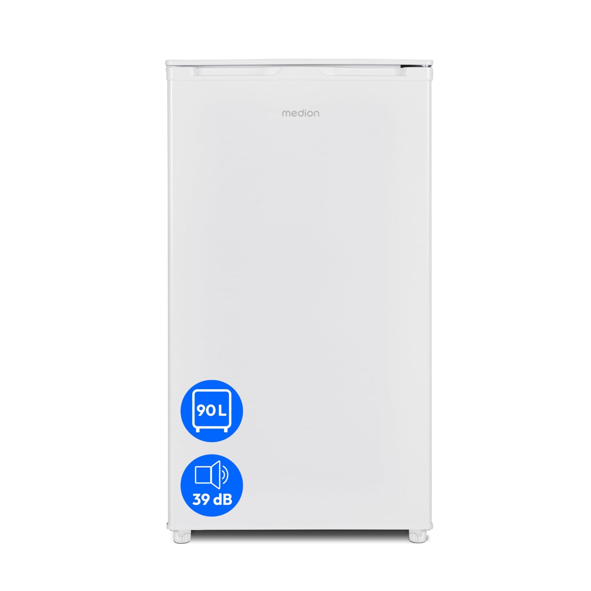 MEDION MD37690 Freistehender Kühlschrank mit Eiswürfelfach 90L, kompakter Kühlschrank zum Kühlen von Lebensmitteln.