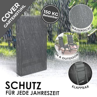 KESSER® 2er Set Gartenstuhl Hochlehner Klappstuhl Alu Anthrazit