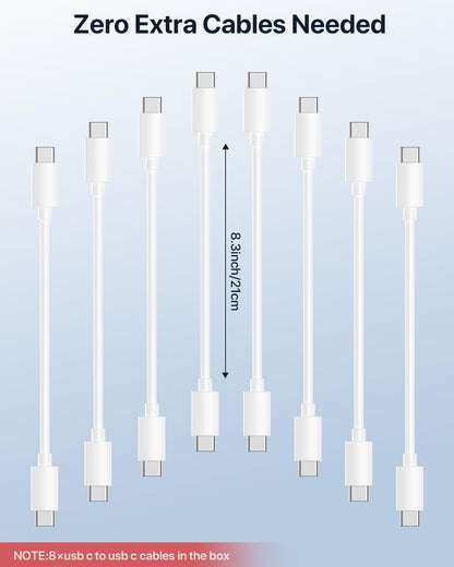 SooPii Multi-Ladestation 10 Port USB C 100W PD – Weiss