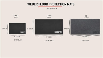 Weber Bodenschutzmatte XL, grau, für Summit und Plancha 76 cm