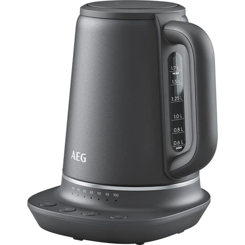 AEG K7-1-6BP Wasserkocher - 1.7L Grau mit 7 Temperaturstufen