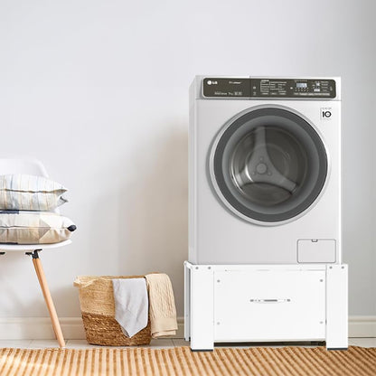 Herrselsam 2x Waschmaschinen Untergestell m. Schublade 63x54 cm Weiss