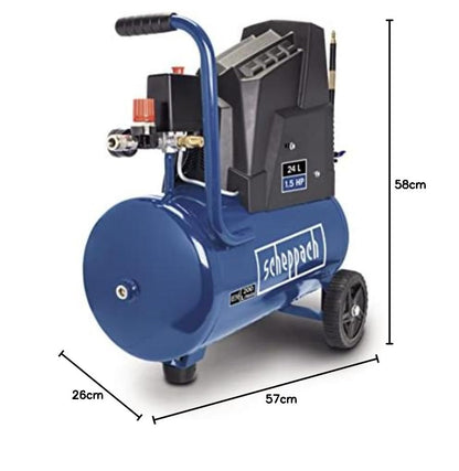 Scheppach Kompressor HC25o - ölfrei 24L 8 bar inkl. Werkzeug Set