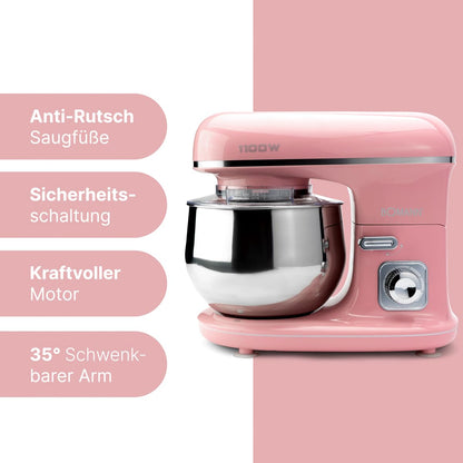 Bomann Küchenmaschine KM 6030 CB 1100W 5L - Pink