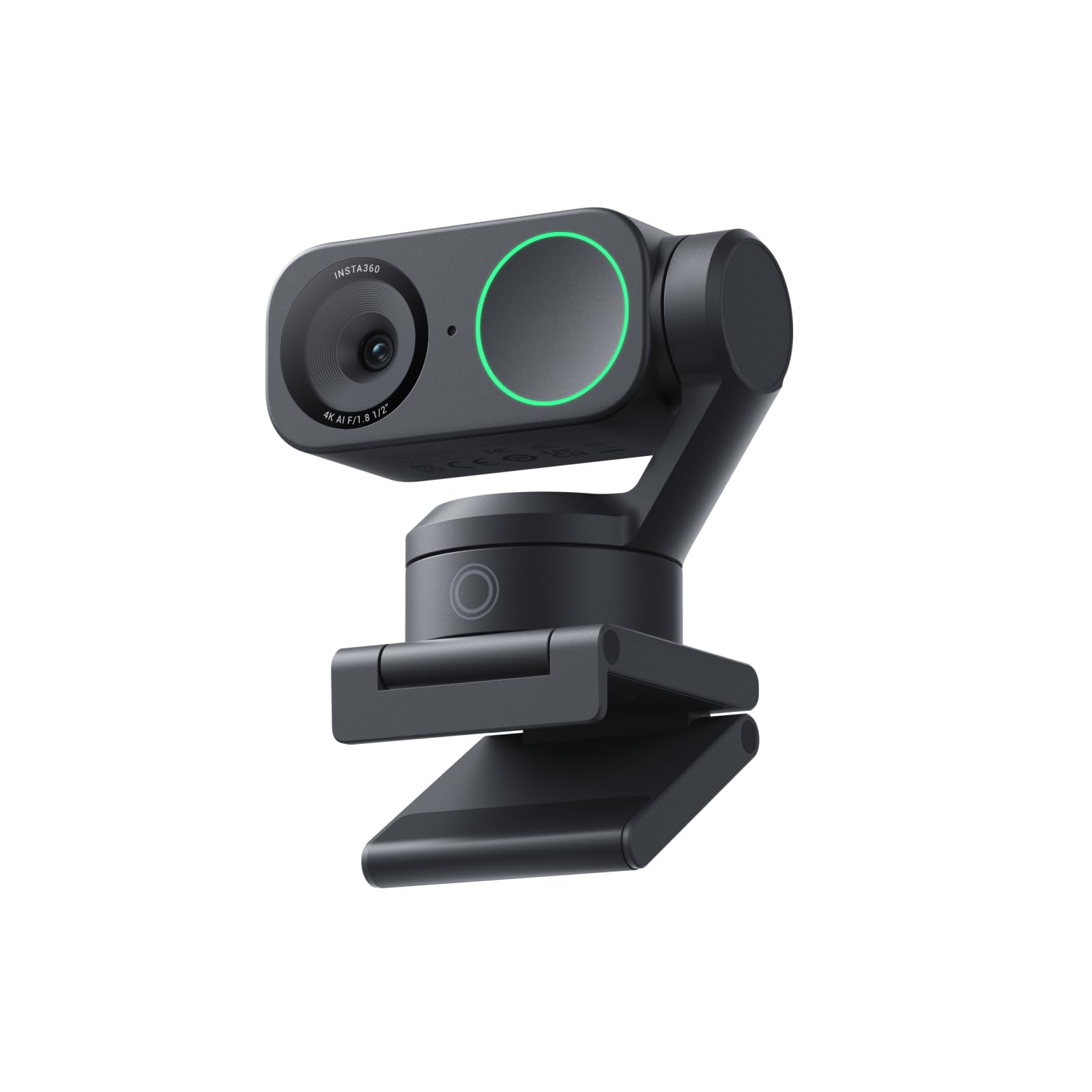 Insta360 Link 2 Standard Bundle – 4K KI Webcam für PC/Mac. Schwarze, kompakte 4K KI-Webcam. Optimiert Videokonferenzen und Streams.