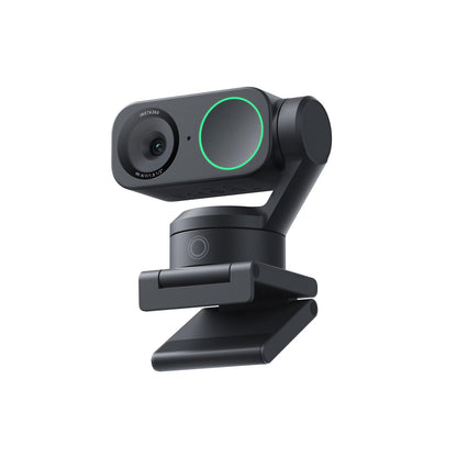 Insta360 Link 2 Standard Bundle – 4K KI Webcam für PC/Mac. Schwarze, kompakte 4K KI-Webcam. Optimiert Videokonferenzen und Streams.